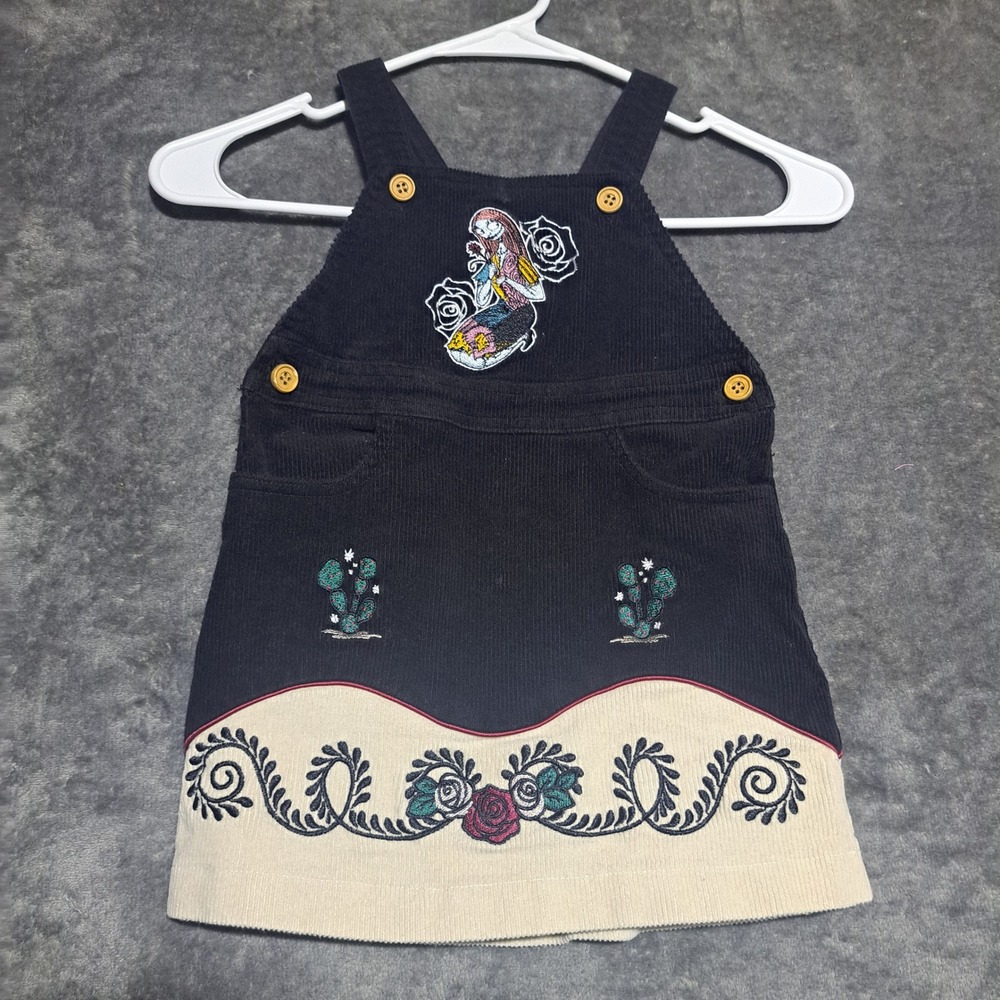 Disney Nightmare Before Christmas Sally Corduroy Jumper Dress 2T Goth